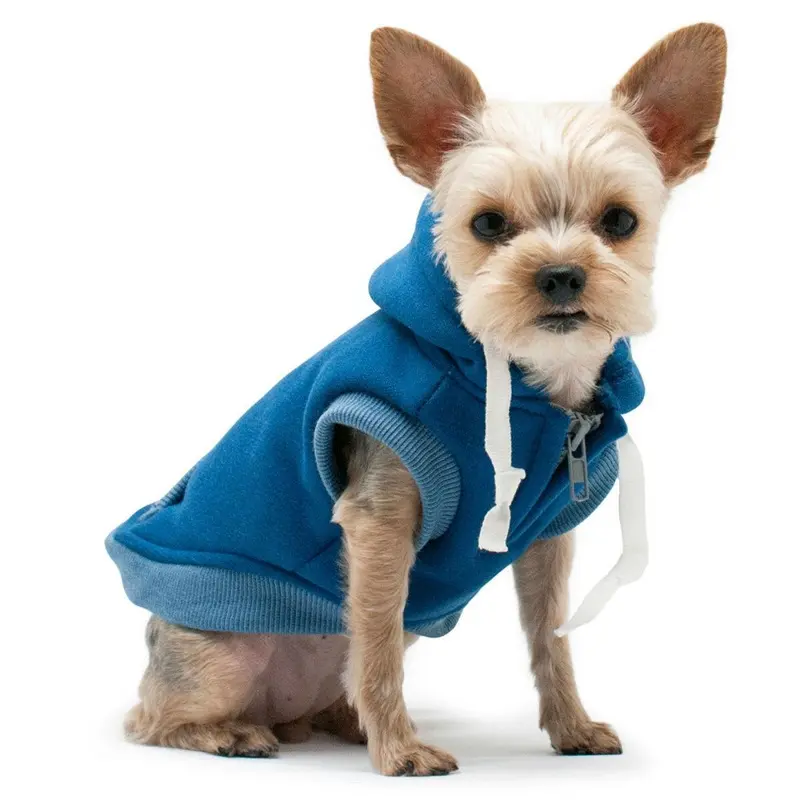 Drawstring Dog Hoodie by Dogo - Blue Medium - Out of Stock!
