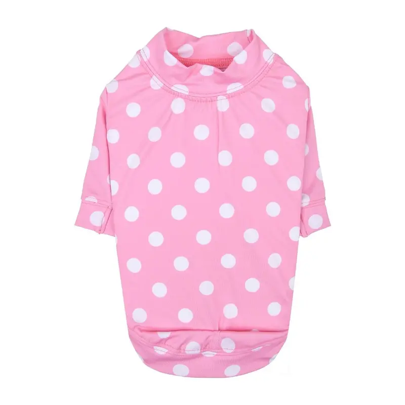 Pinkaholic Pamina Polka Dot Rounded Dog Shirt - Pink Small