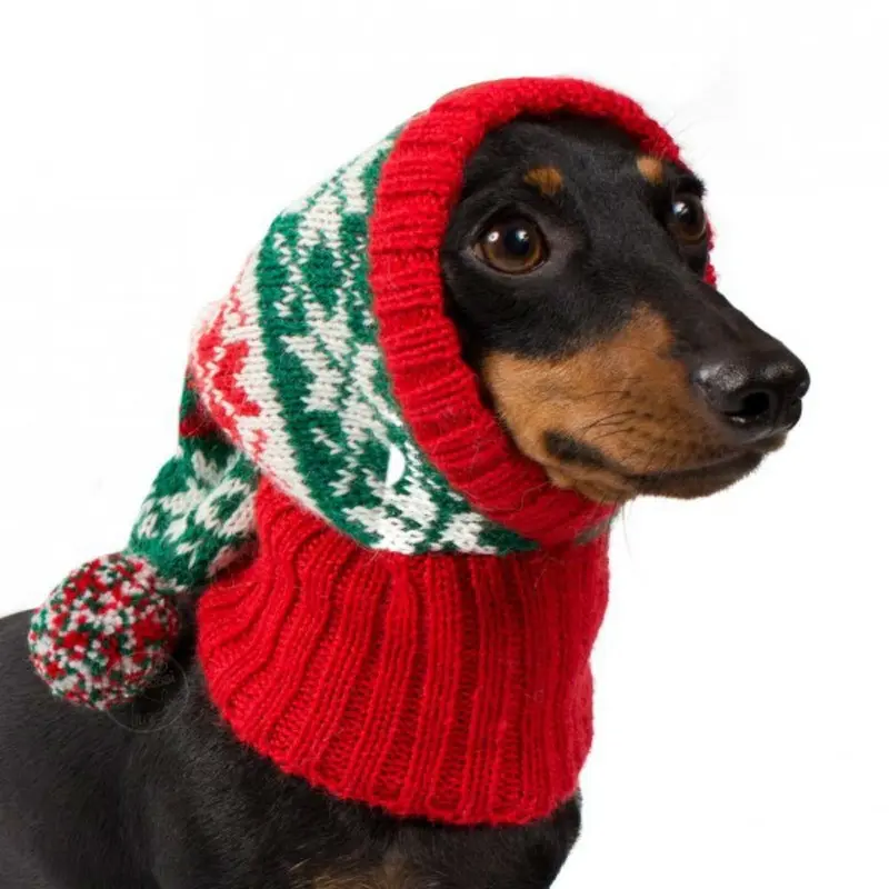 Alqo Wasi Christmas Snowflake Alpaca Winter Dog Hat - Red XX-Small - Coming Soon!