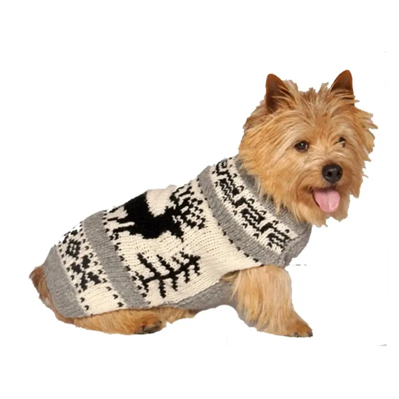 Chilly Dog Handmade Reindeer Wool Dog Shawl XX-Small