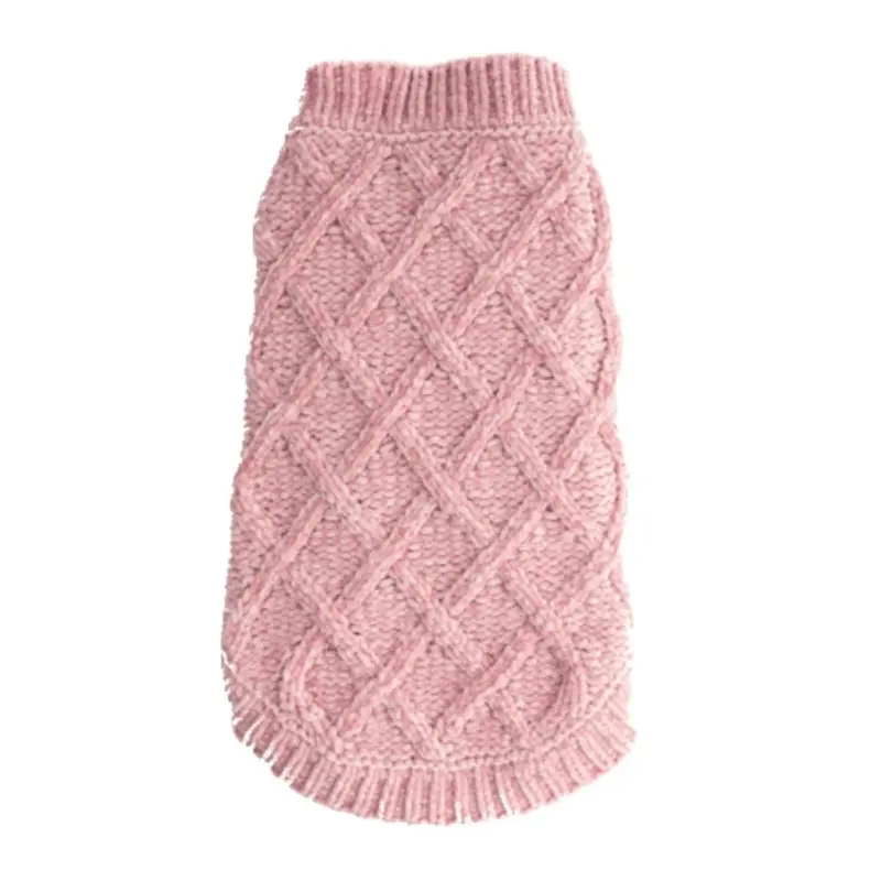 fabdog Chenille Mockneck Dog Sweater - Pink Size 12