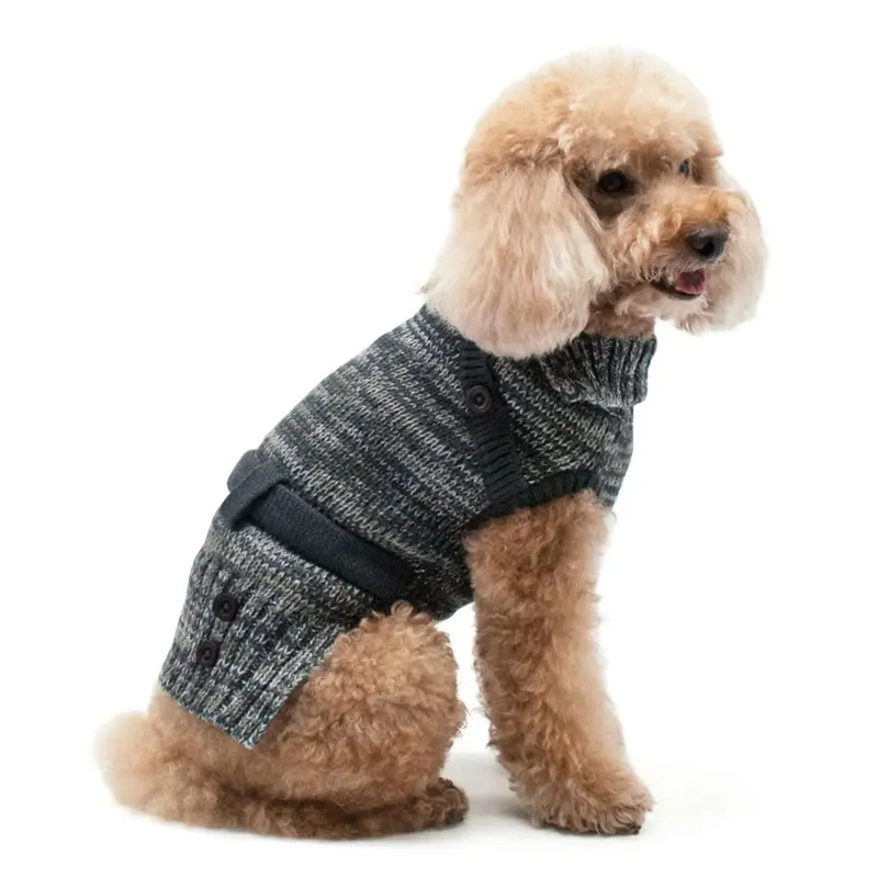 Multiway Turtleneck Dog Sweater by Dogo - Black 2X-Large