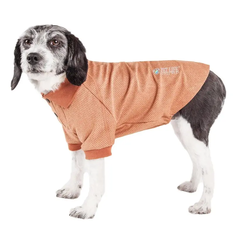 Pet Life ACTIVE Fur-Flexed Performance Dog Polo - Peach X-Small