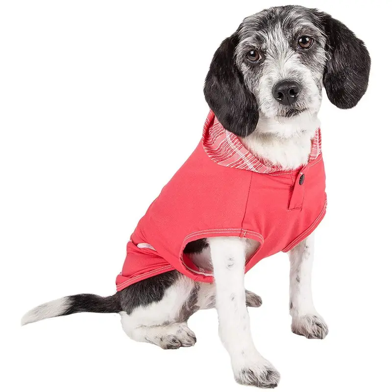 Pet Life ACTIVE Pull-Rover Performance Sleeveless Dog Hoodie - Coral Red X-Small