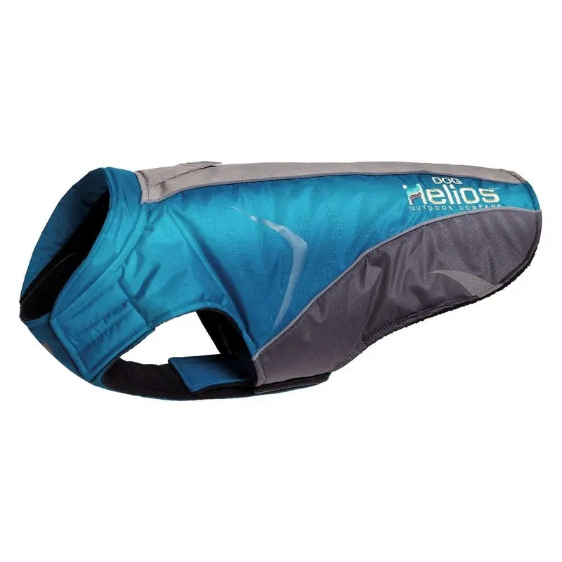 Pet Life Helios Altitude-Mountaineer Wrap-Velcro Waterproof Dog Coat - Blue Medium