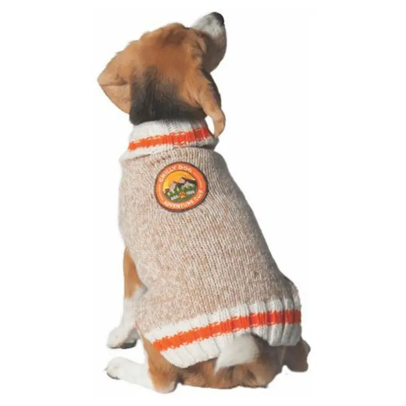 Chilly Dog Handmade Adventure Club Wool Dog Sweater XX-Small