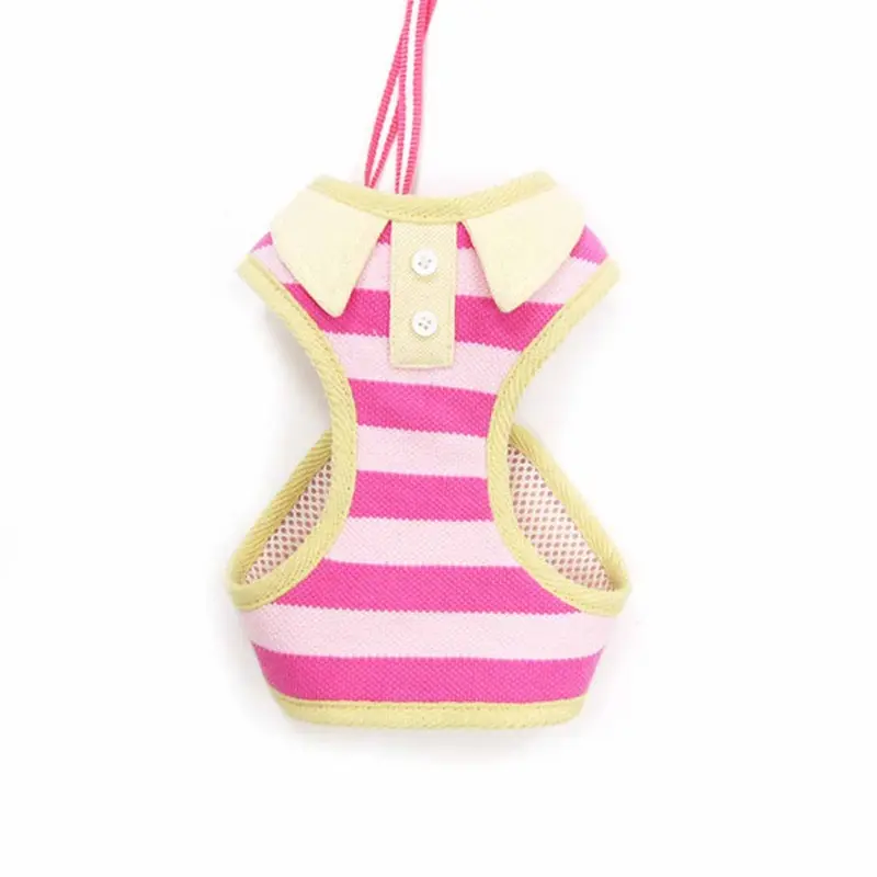 DOGO EasyGo Polo Stripe Dog Harness - Pink XX-Small