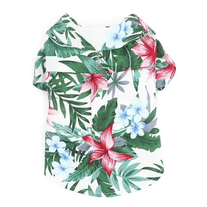Dogo Tropical Island Dog Shirt - White XX-Small - Out of Stock!