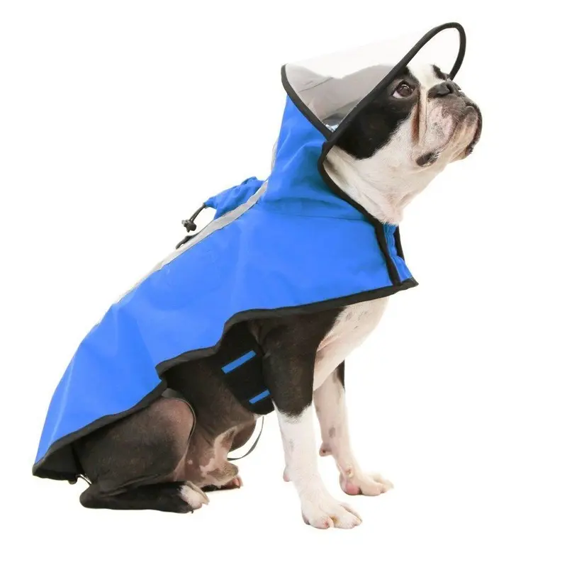 Gooby Adjustable Dog Raincoat - Blue Large - Out of Stock!