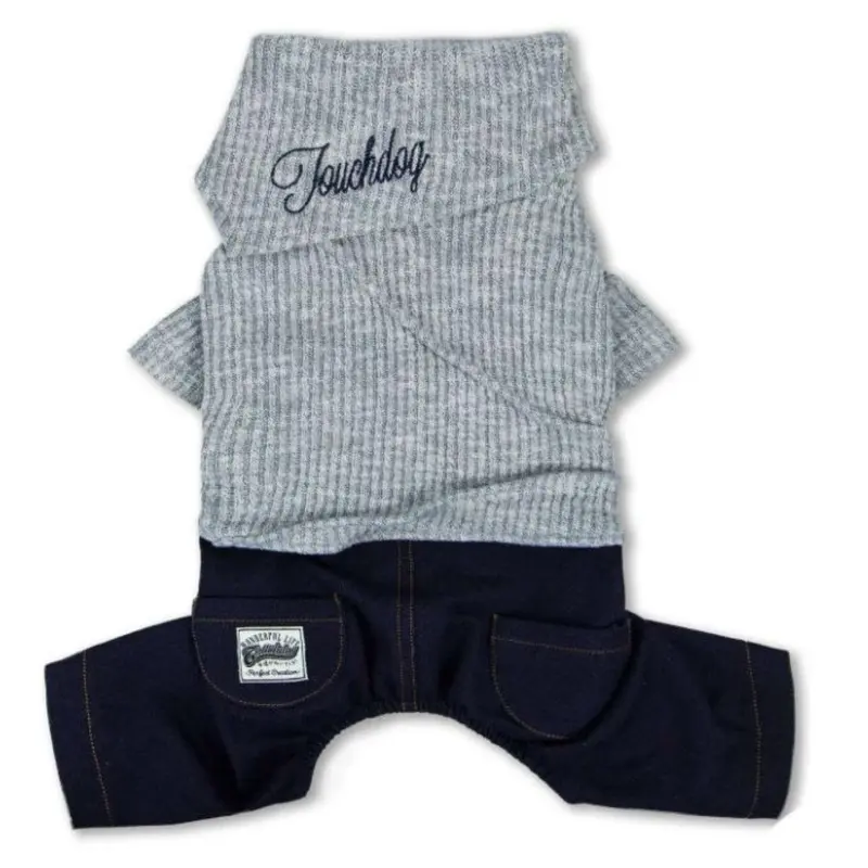 Pet Life Touchdog Vogue Dog Sweater Outfit - Gray X-Small