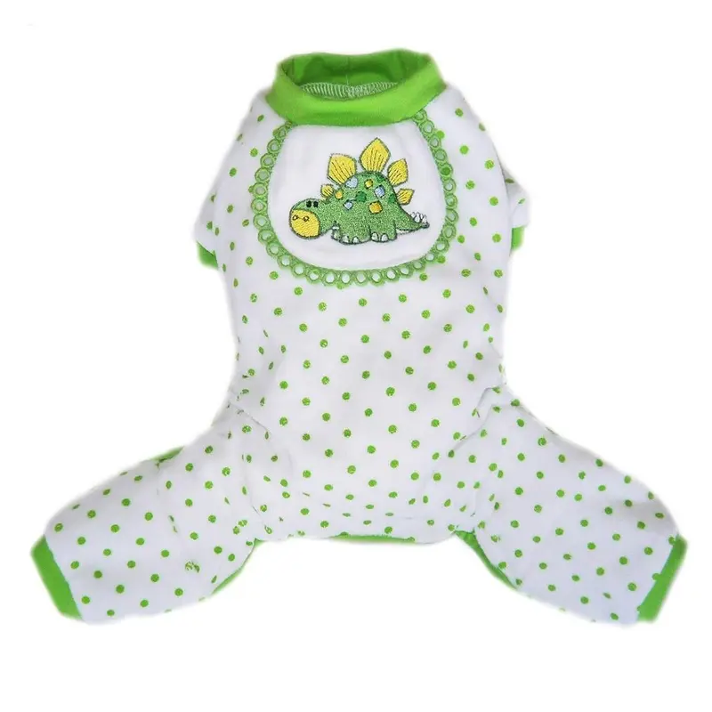 Pooch Outfitters Dino Dog Pajamas - Green XX-Small
