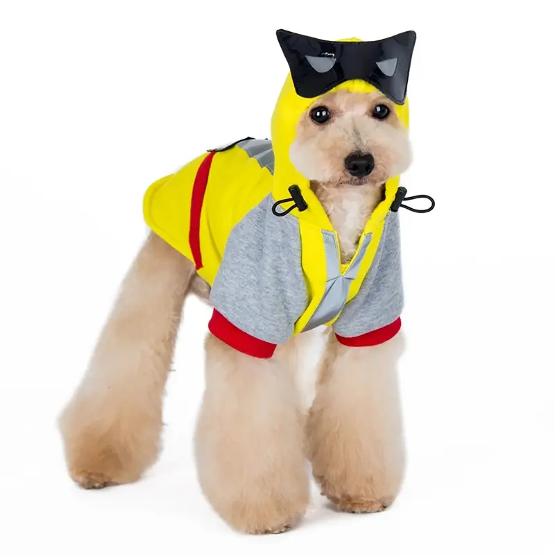 Super Hero Dog Sweatshirt by Dogo - Yellow X-Small