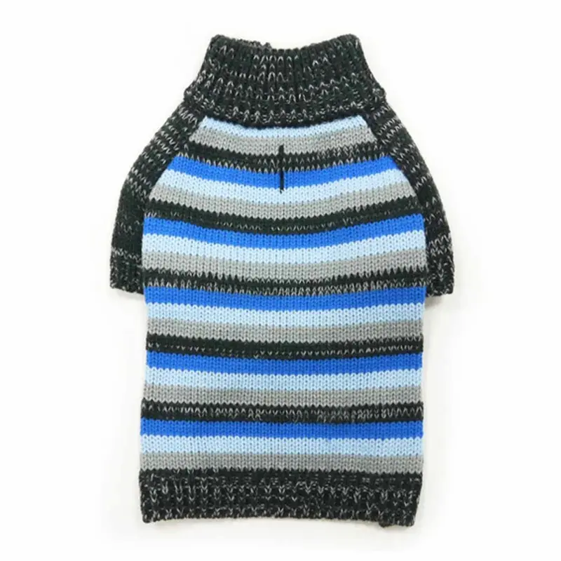 Marl Stripes Dog Sweater by Dogo - Blue Large