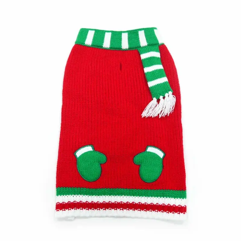 Mitten Scarf Dog Sweater by Dogo X-Small