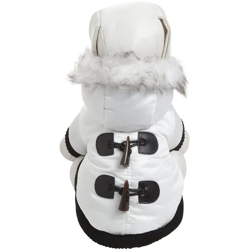 Pet Life Aspen Winter White Fashion Parka Dog Coat Small