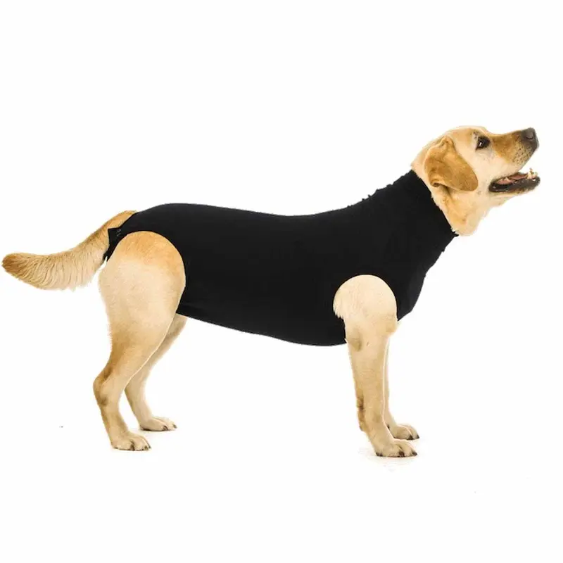 Suitical Dog Recovery Suit - Black XXX-Small