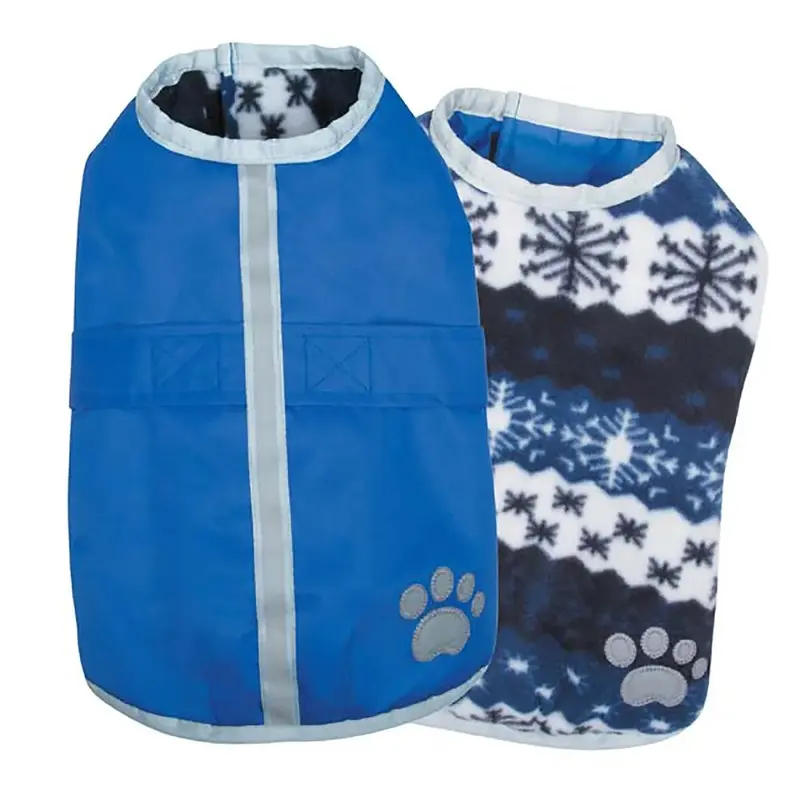 Zack & Zoey Nor'easter Dog Blanket Coat - Blue X-Small
