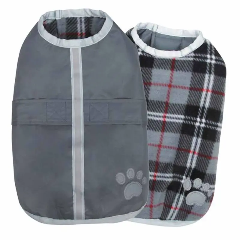 Zack & Zoey Nor'easter Dog Blanket Coat - Gray X-Small