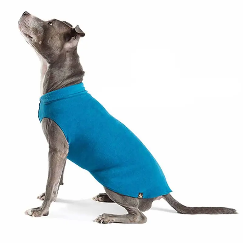 Gold Paw Fleece Dog Jacket - Marine Blue Micro Size 2