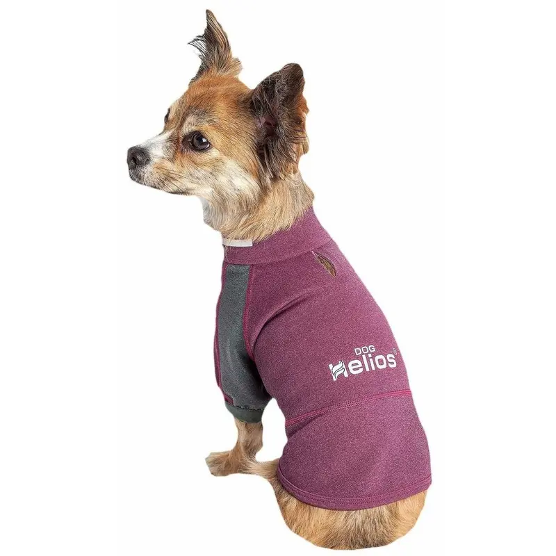 Pet Life Helios Eboneflow Medium Weight Performance Yoga Dog T-Shirt - Dark Pink Large