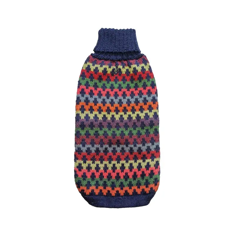 Alqo Wasi Crossroads Alpaca Dog Sweater - Blue Large