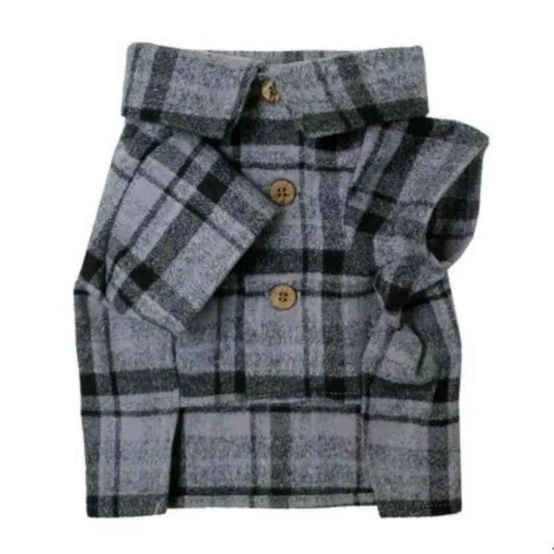 Dog Threads Purple Mountains Flannel Dog Shirt - Purple Plaid X-Large