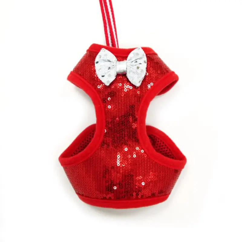 EasyGo Sequins Dog Harness by Dogo - Red Medium - Out of Stock!