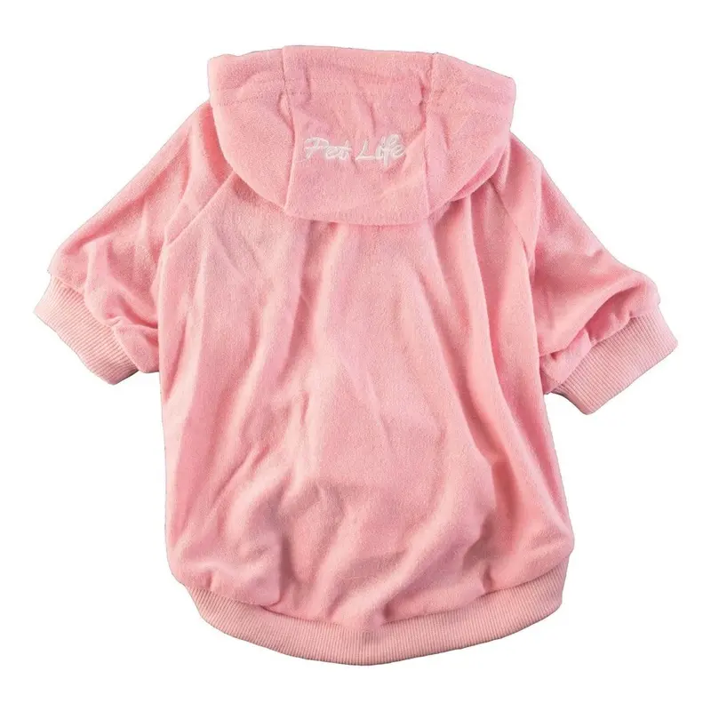 Pet Life French Terry Ultra-Soft Quick-Drying Dog Hoodie - Pink X-Small - Out of Stock!
