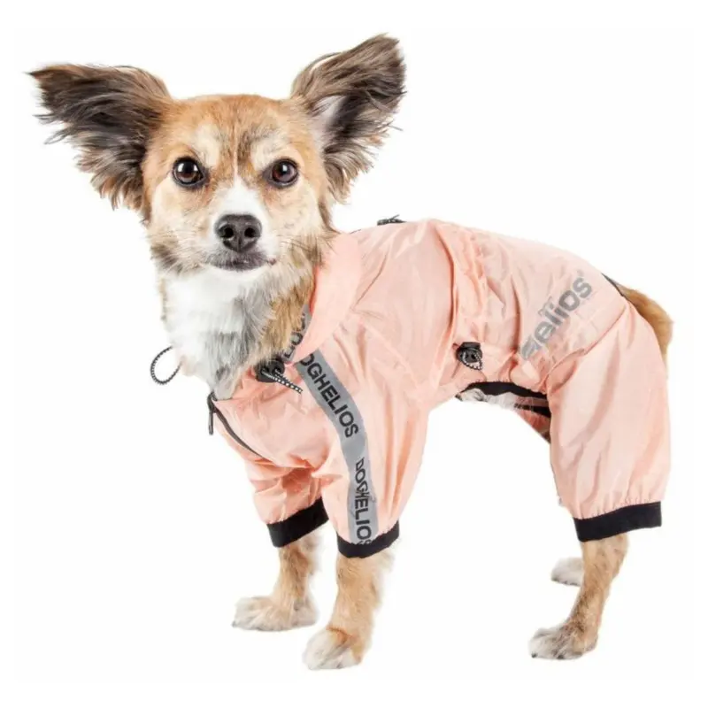 Pet Life Helios Torrential Shield Full Bodied Windbreaker Dog Raincoat - Peach X-Small