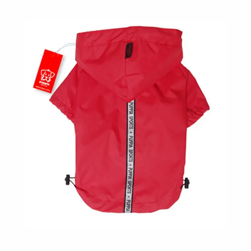 Base Jumper Raincoat Wind Breaker by Puppia - Red Small
