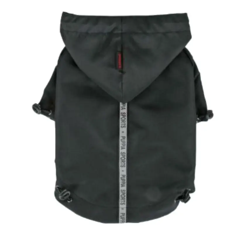 Base Jumper Windbreaker Dog Coat by Puppia - Black Small