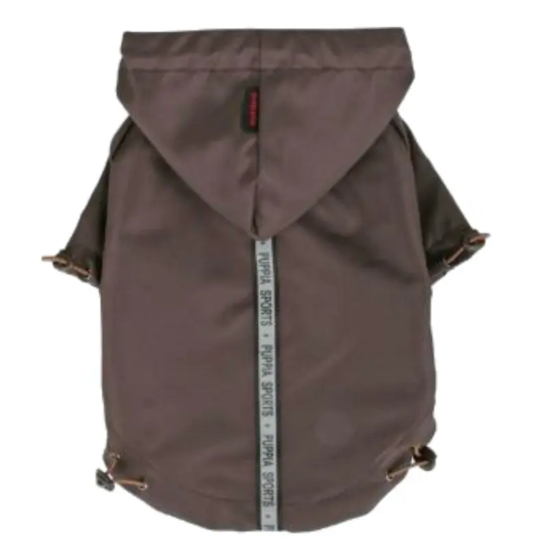 Base Jumper Windbreaker Dog Coat by Puppia - Brown Large