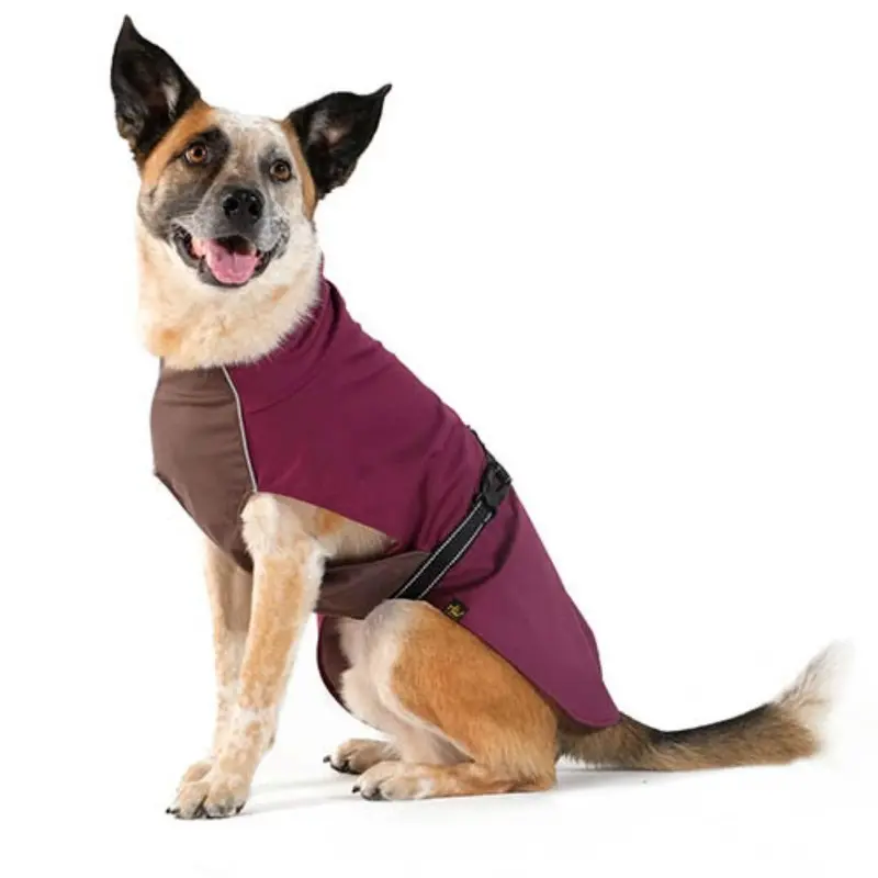 Gold Paw Rain Paw Dog Raincoat - Beetroot/Graphite Size 20/22