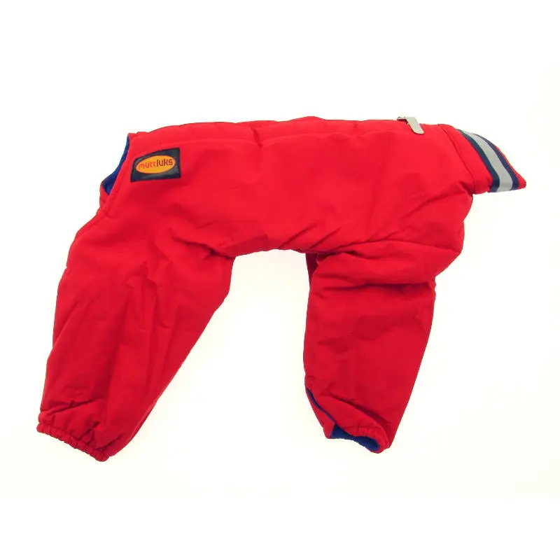 Muttluks Reversible Dog Snowsuit - Red/Navy Size 8
