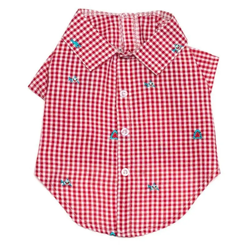 Worthy Dog Gingham Chomp Dog Shirt X-Large