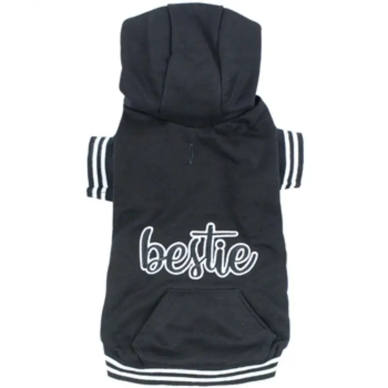 Bestie Dog Hoodie by Parisian Pet - Black X-Small