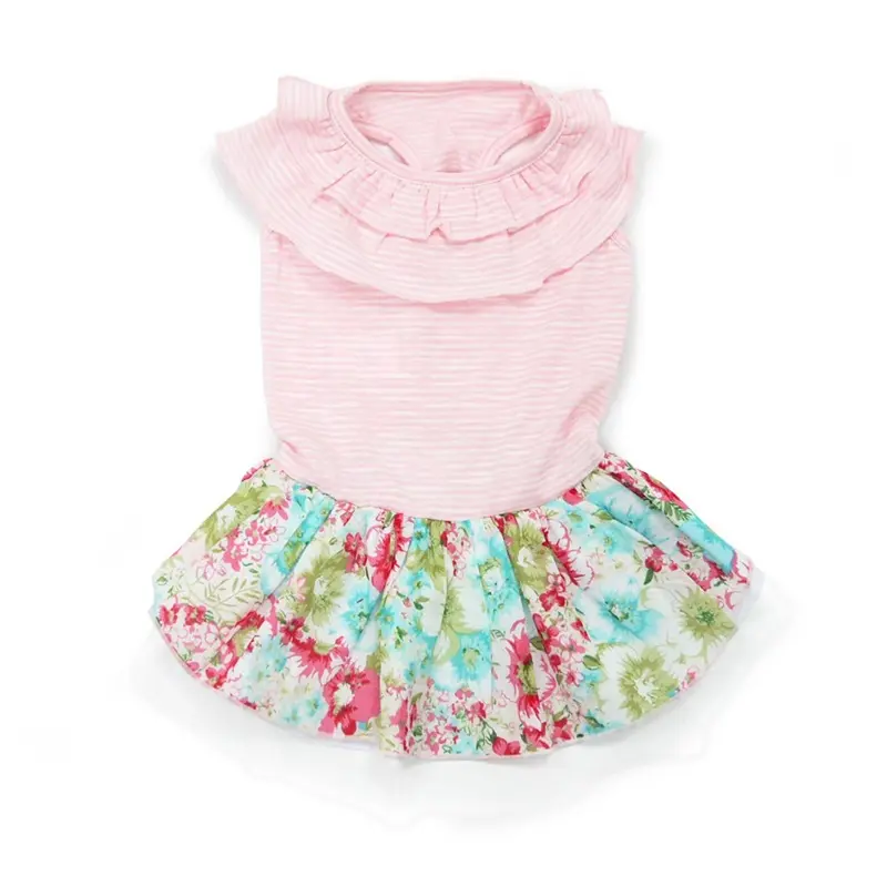 Dreamy Floral Dog Dress by Dogo - Pink X-Large