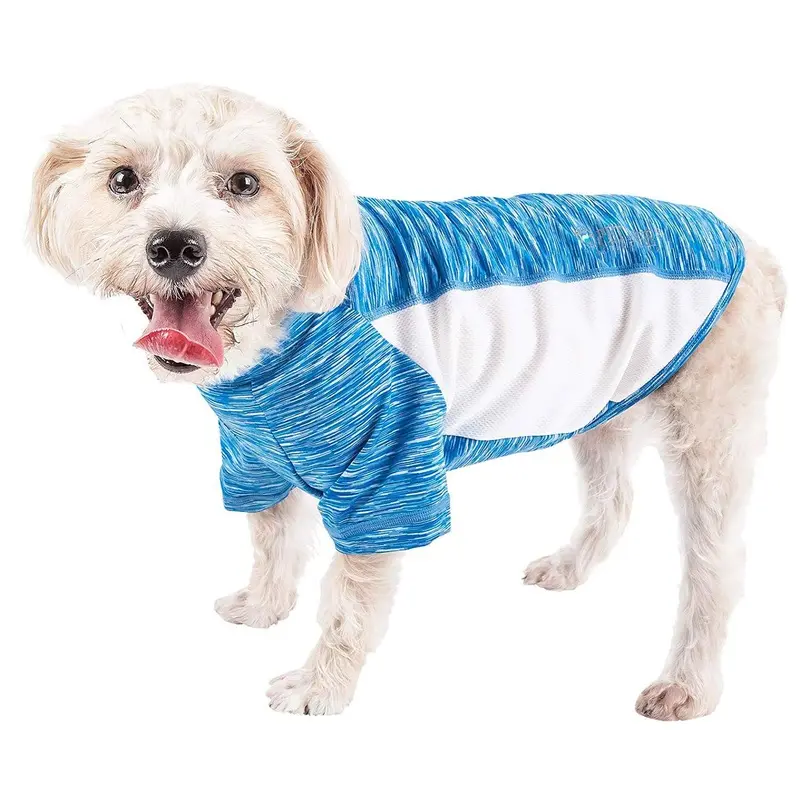 Pet Life ACTIVE Warf Speed Performance Dog T-Shirt - Blue Heather X-Small
