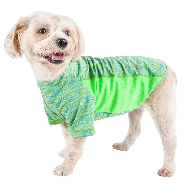 Pet Life ACTIVE Warf Speed Performance Dog T-Shirt - Green Heather X-Small