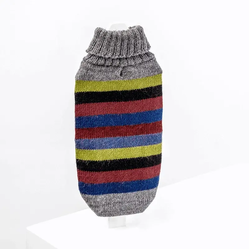 Alqo Wasi Yappy Stripes Alpaca Dog Sweater Large