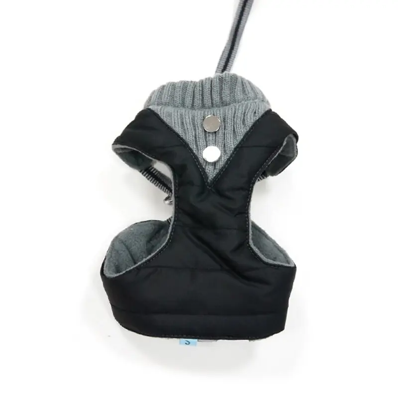 EasyGO Puffer Dog Harness - Black Large