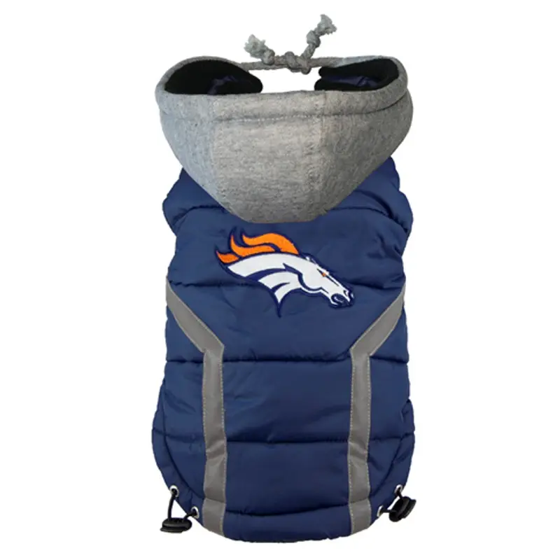 Little Earth Denver Broncos Dog Puffer Vest 2X-Large