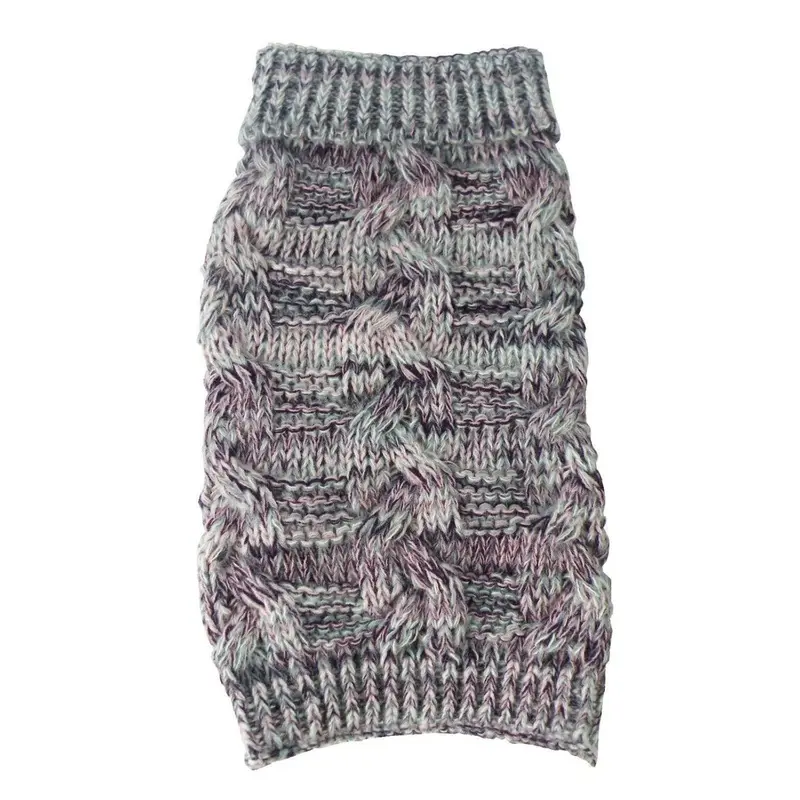 Pet Life Royal Bark Dog Sweater - Light Gray, Dark Gray and Pink X-Small