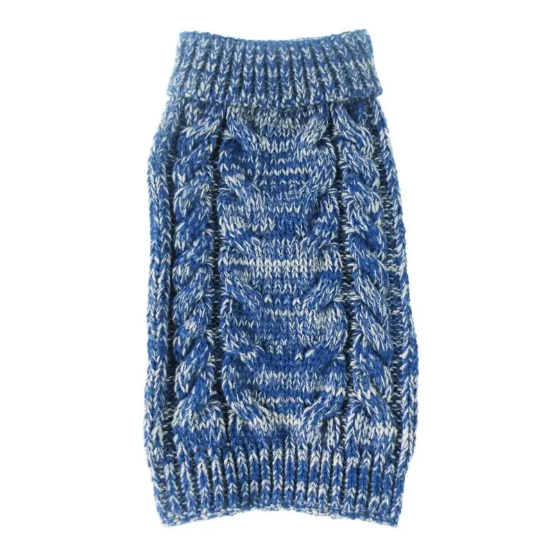 Pet Life True Blue Heavy Cable Knitted Dog Sweater X-Small