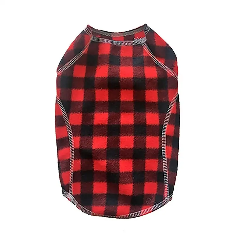Cloak & Dawggie Stretch Fleece Dog Sweater - Red Buffalo XX-Small