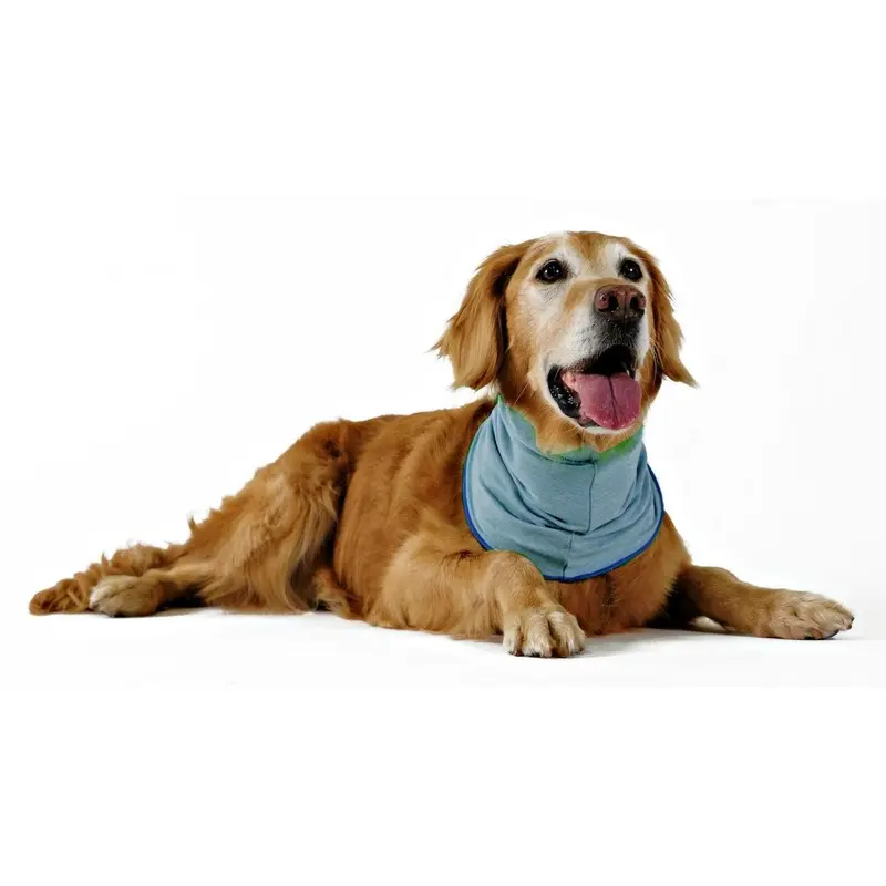 Gold Paw Sun Shield Dog Snood - Ocean Blue X-Small