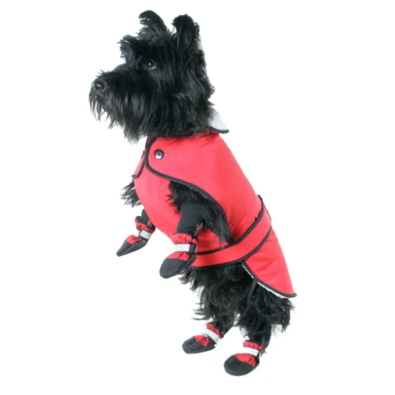 Muttluks Belted Dog Coat - Red Size 14
