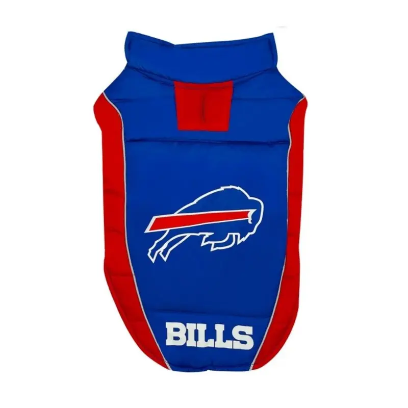 Buffalo Bills Puffer Dog Vest by Pets First Small