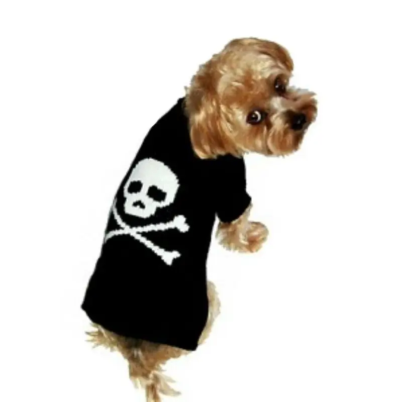 Dallas Dogs Jolly Roger Dog Sweater - Boy 8" Back Length
