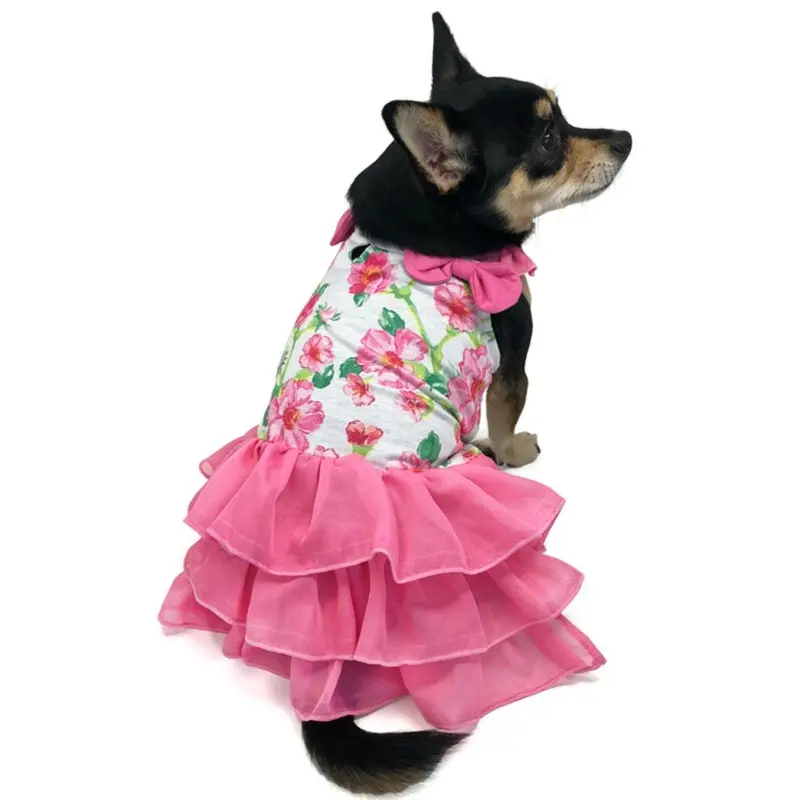 Floral Flounce Dog Dress by Dogo XX-Small